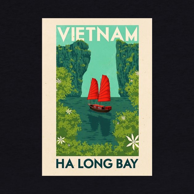 Travel Posters - Ha Long Bay by wesleygrant